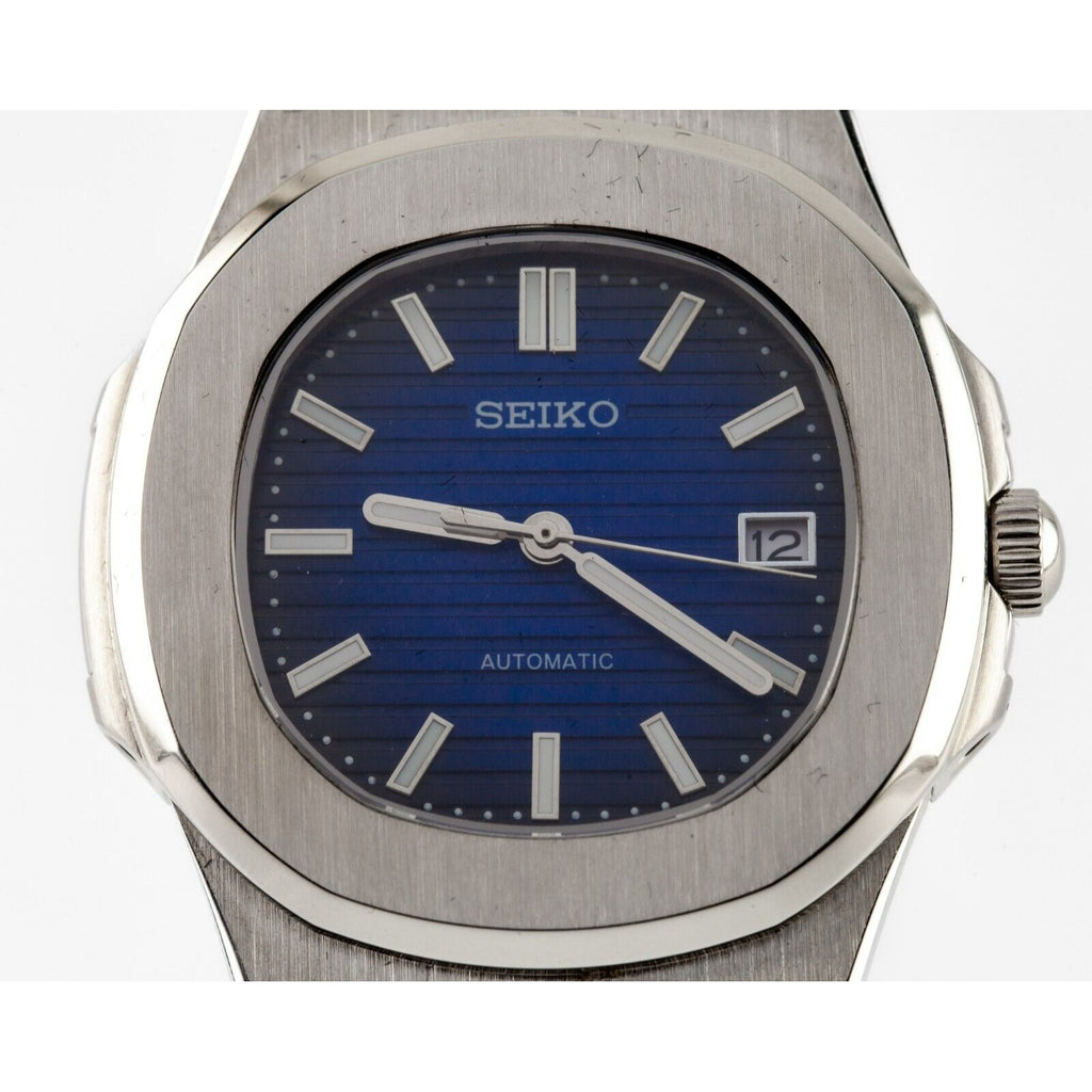 Seiko Customized Stainless Steel Nautilus-Style Automatic Men's Watch