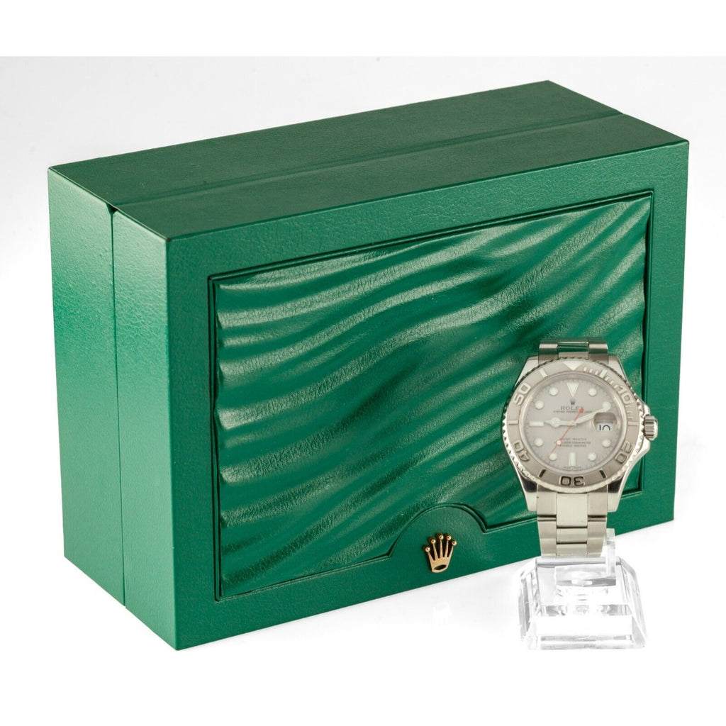 Rolex Yachtmaster Stainless Steel Men's Watch Platinum Bezel 16622 w/ Box
