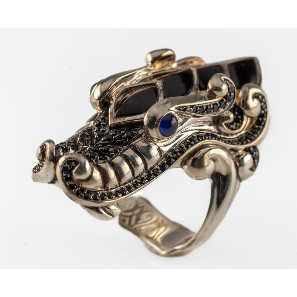 John Hardy Sterling Silver Legends Naga Dragon Ring with Size 6.75