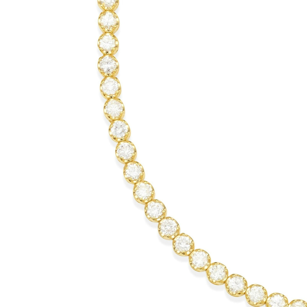 18k Yellow Gold 5.55ct Diamond Tennis Bracelet 7" 9.8 grams