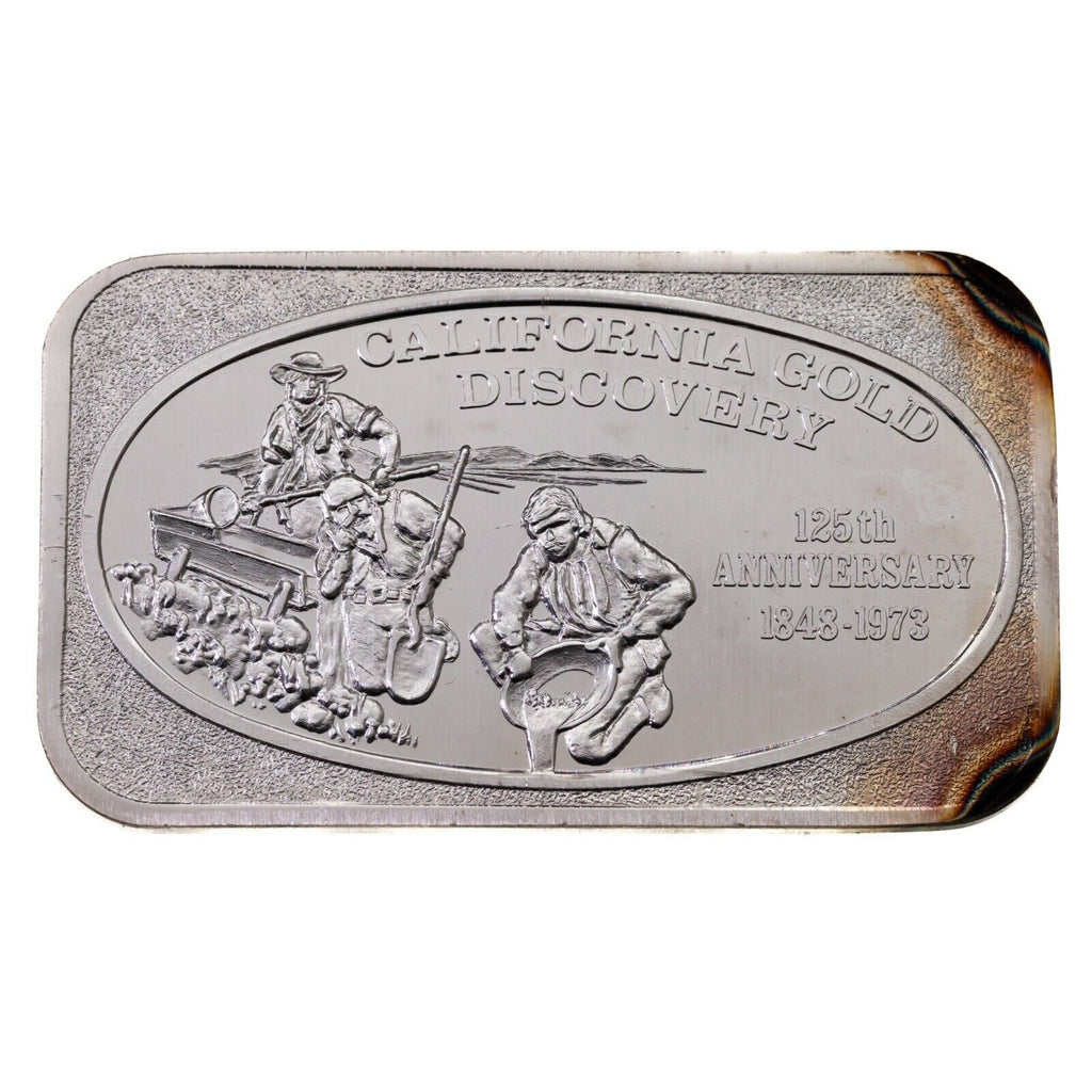 1973 California Gold Discovery 125th Anniversary - USSC Mint 1 oz. Silver Art Bar