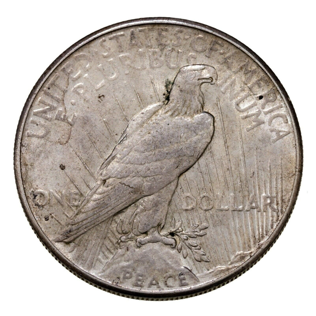 1934-S $1 Silver Peace Dollar in About Uncirculated AU Condition, Nice Luster!