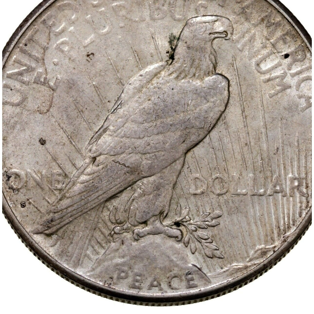 1934-S $1 Silver Peace Dollar in About Uncirculated AU Condition, Nice Luster!