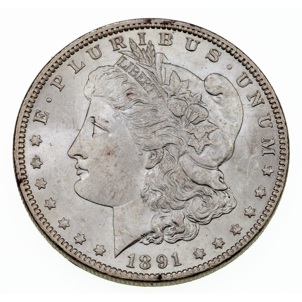 1891 $1 Silver Morgan Dollar in Choice BU Condition, Excellent Eye Appeal
