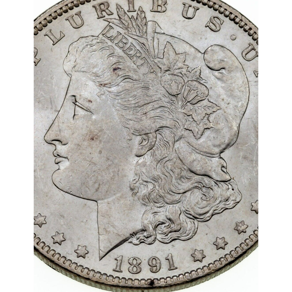 1891 $1 Silver Morgan Dollar in Choice BU Condition, Excellent Eye Appeal