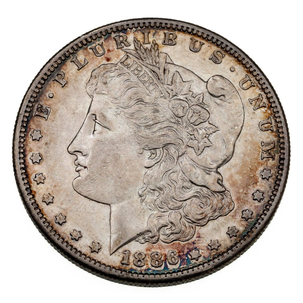 1886-S $1 Silver Morgan Dollar in XF+ Condition, Nice Luster w/ Toning