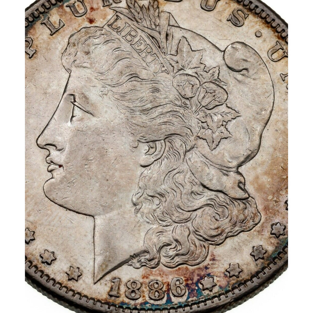 1886-S $1 Silver Morgan Dollar in XF+ Condition, Nice Luster w/ Toning