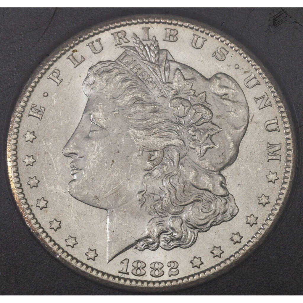 1882-CC $1 GSA Uncirculated Silver Morgan Dollar w/ Box and CoA, Great!