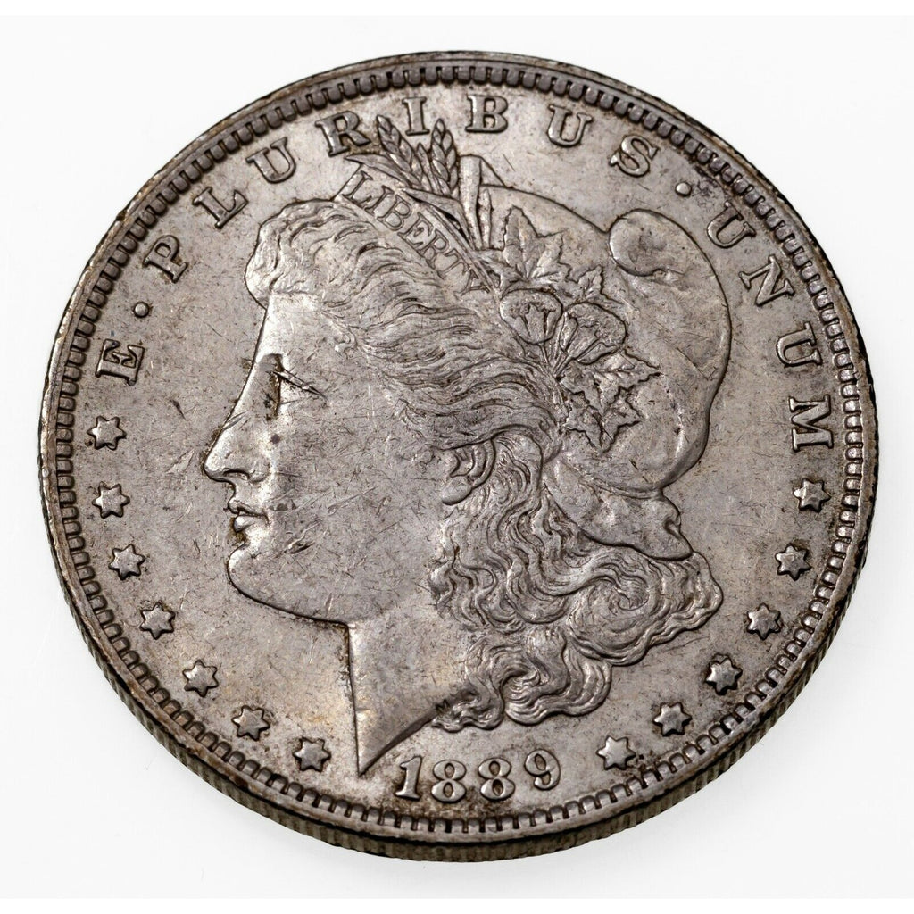 1889-O $1 Silver Morgan Dollar in AU Condition, Nice Luster, Mostly White