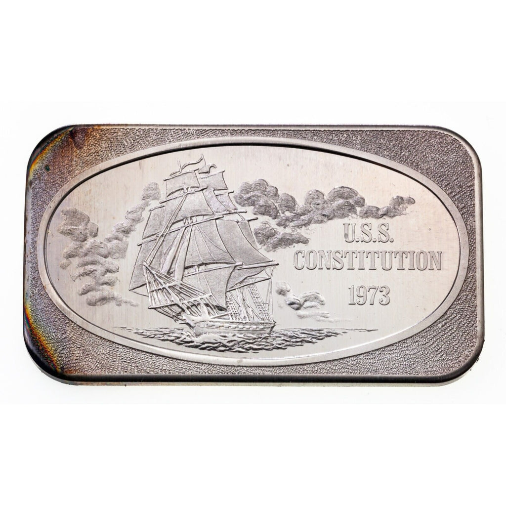 1973 USS Constitution - USSC Mint 1 oz. Silver Art Bar