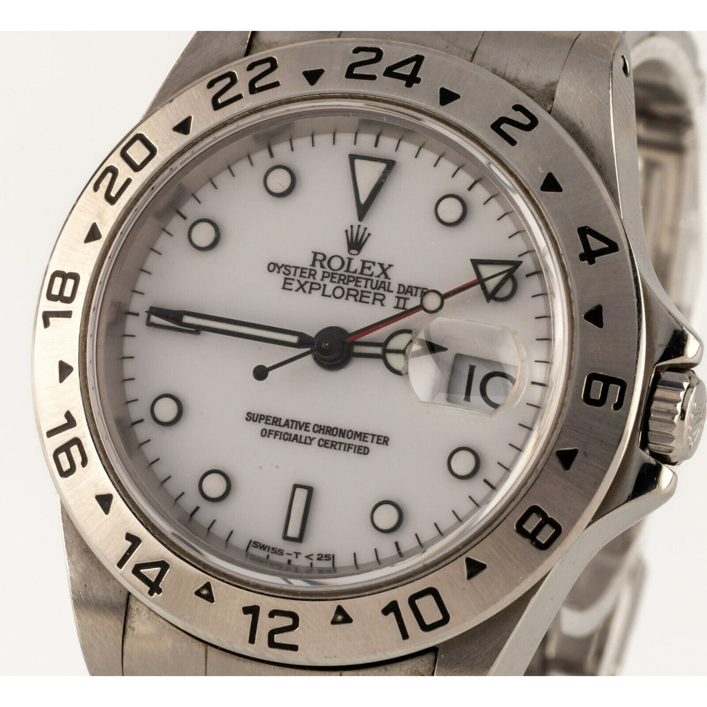 Rolex Explorer II Men's Stainless Steel Automatic Watch 16570 Box/Papers 1997