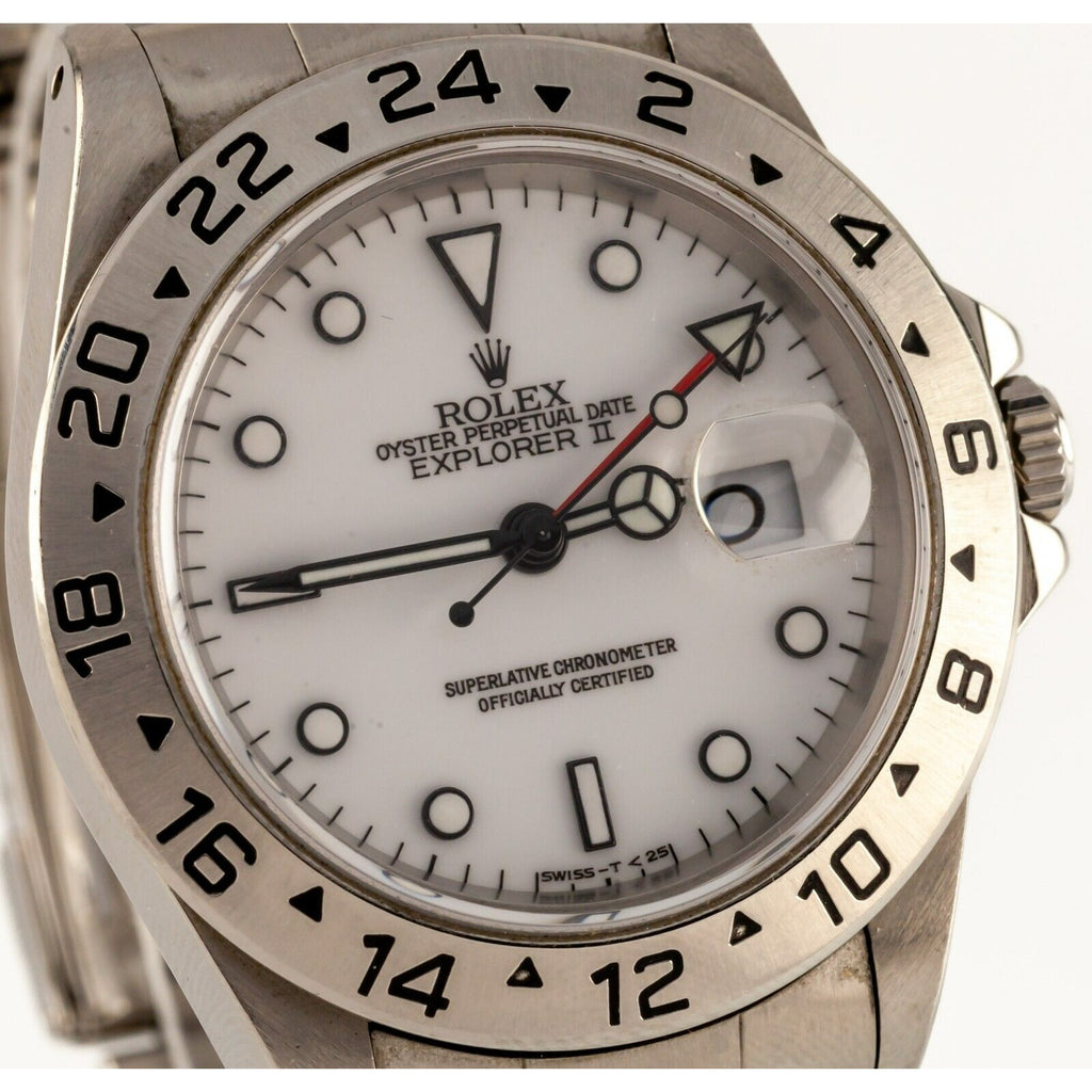 Rolex Explorer II Men's Stainless Steel Automatic Watch 16570 Box/Papers 1997