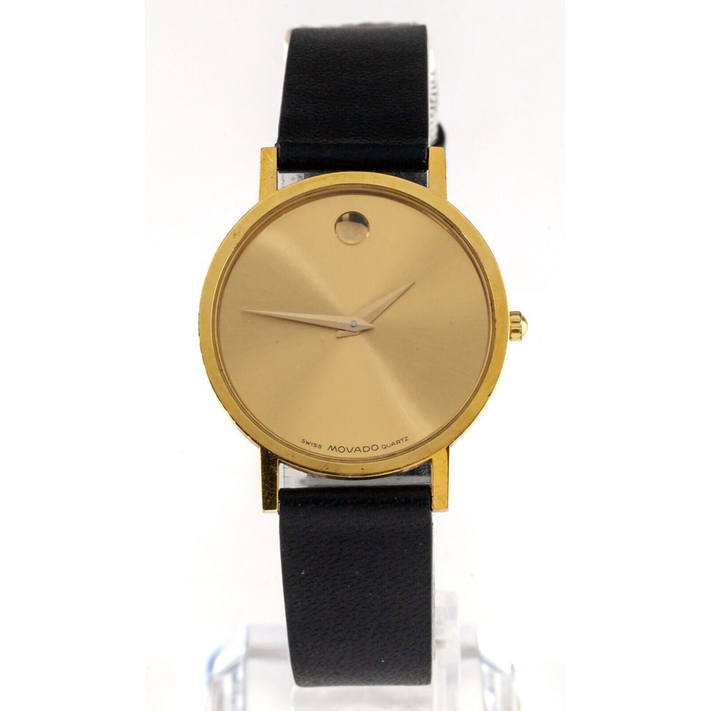 Movado Women's Museum Classic Black Leather Watch 31mm, 87-45-882
