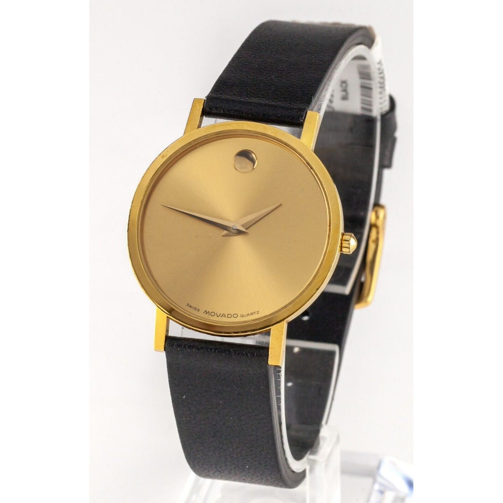 Movado Women's Museum Classic Black Leather Watch 31mm, 87-45-882