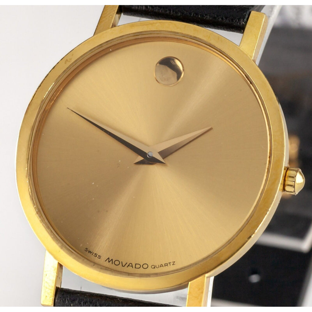 Movado Women's Museum Classic Black Leather Watch 31mm, 87-45-882