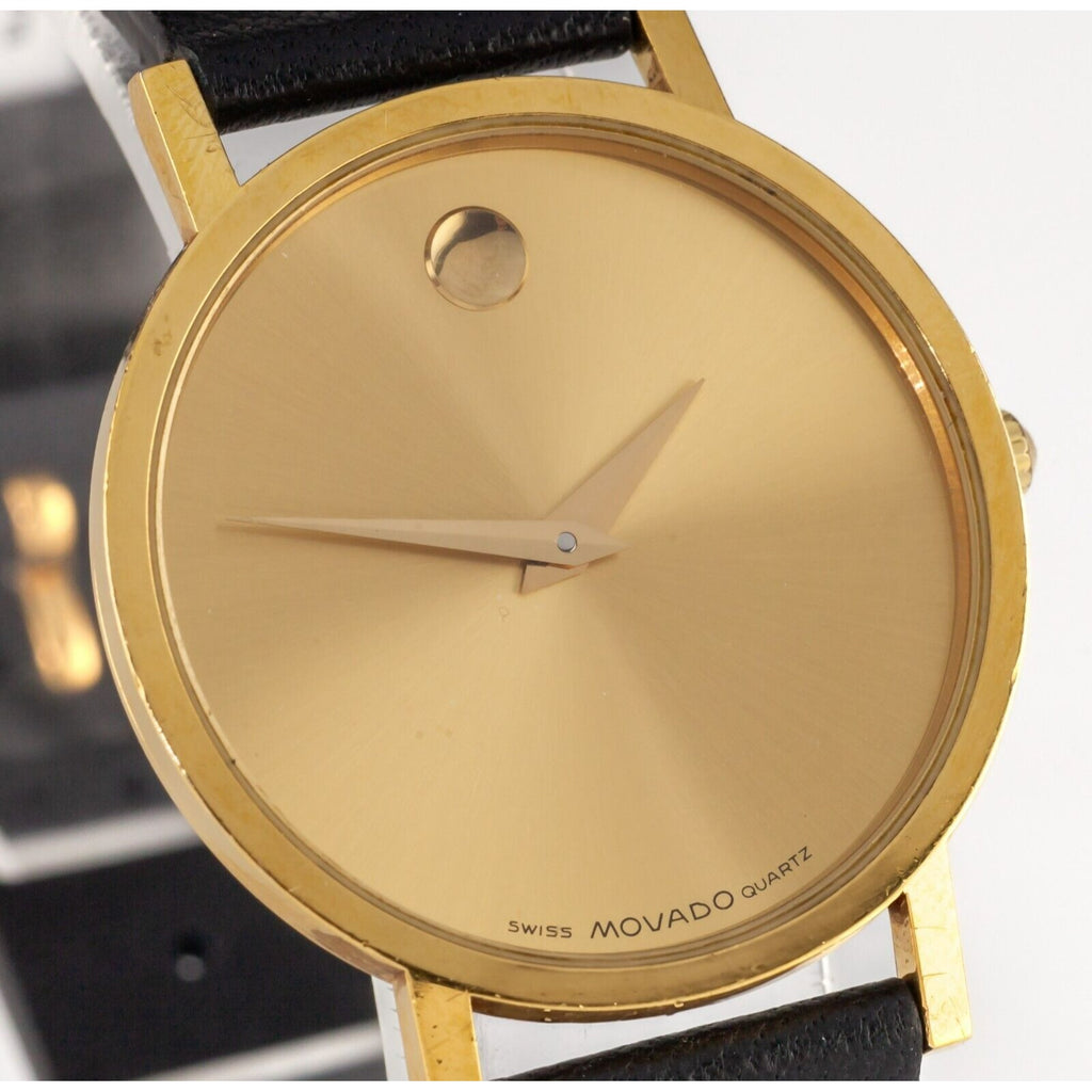 Movado Women's Museum Classic Black Leather Watch 31mm, 87-45-882