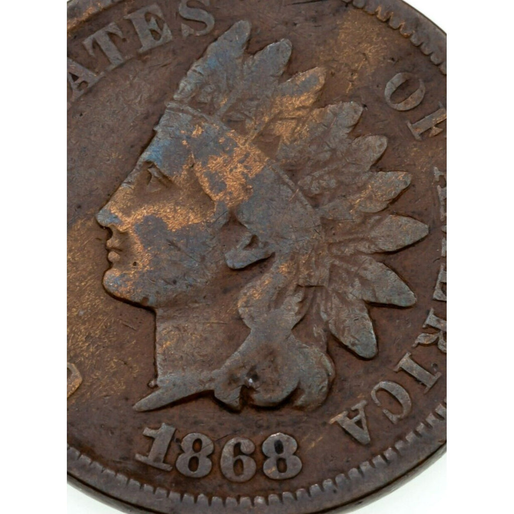 1868 1C Indian Cent in Good Condition, Brown Color, Full Strong Rims