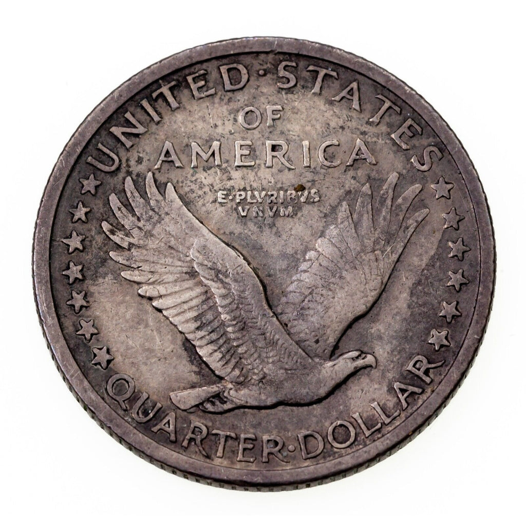 1917 25C Standing Liberty Quarter T1 Extra Fine XF Condition, Nice Detail!