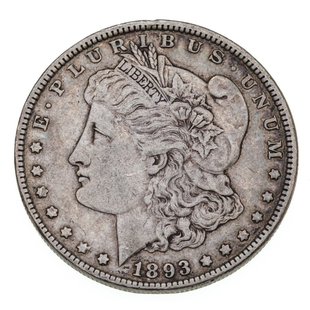 1893 $1 Silver Morgan Dollar in Very Fine VF Condition, Nice Original Color