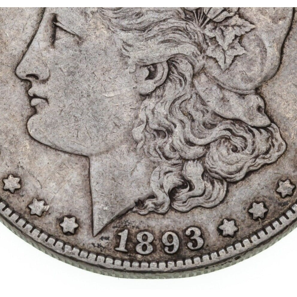 1893 $1 Silver Morgan Dollar in Very Fine VF Condition, Nice Original Color