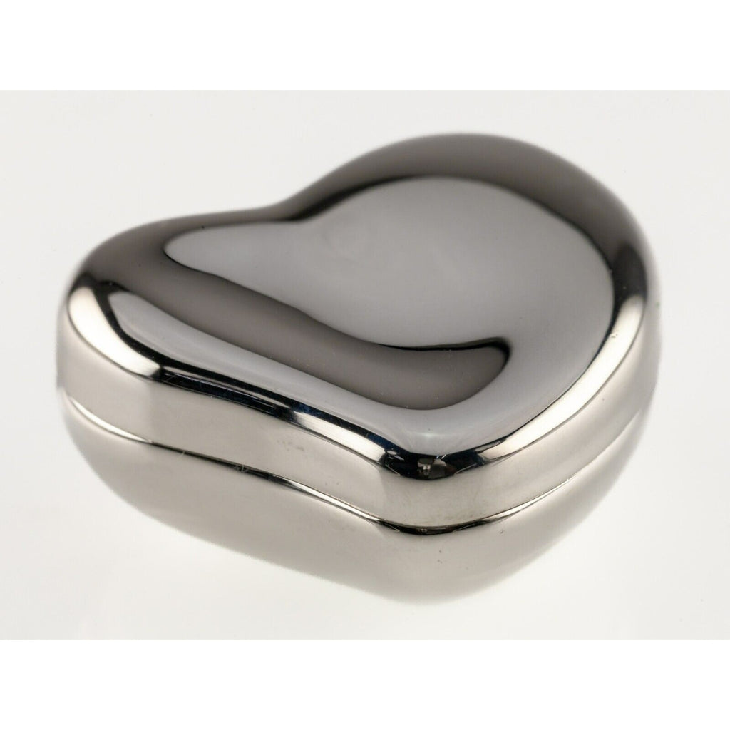 Tiffany & Co. Sterling Silver Elsa Peretti Heart Shaped Pill Box