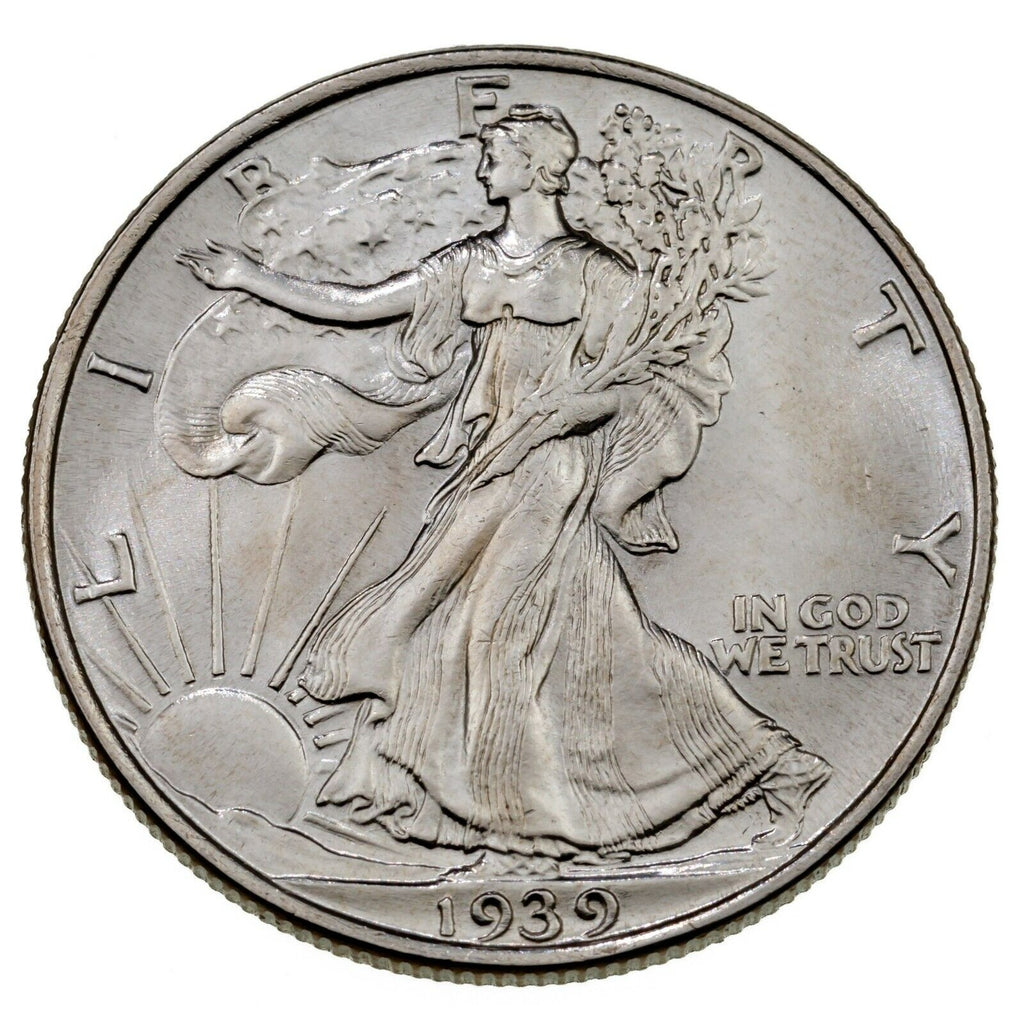 1939 50C Walking Liberty Half Dollar in Choice BU Condition, Terrific Eye Appeal