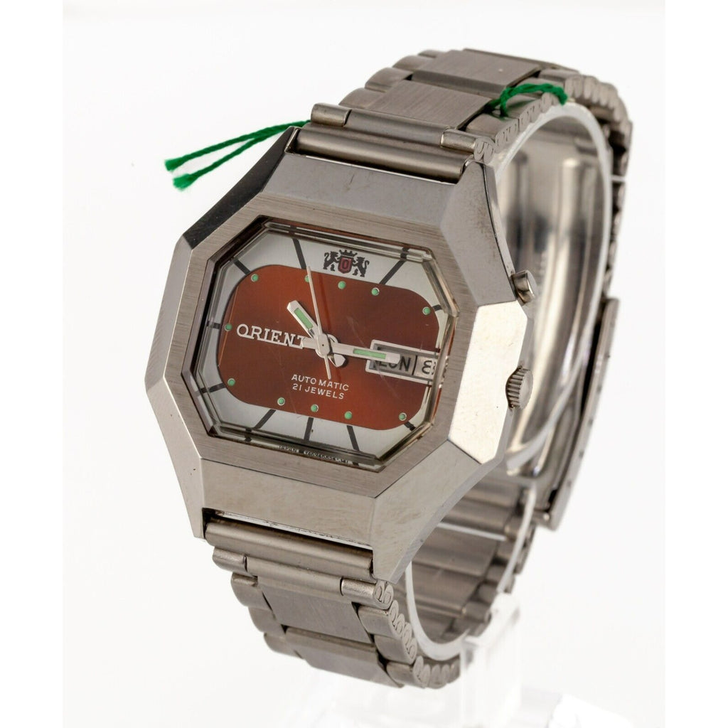 Orient Men's Automatic Stainless Steel Watch 21 Jewels Spanish Day