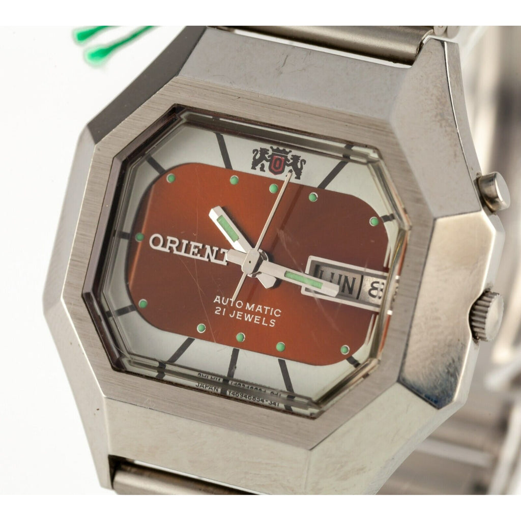 Orient Men's Automatic Stainless Steel Watch 21 Jewels Spanish Day