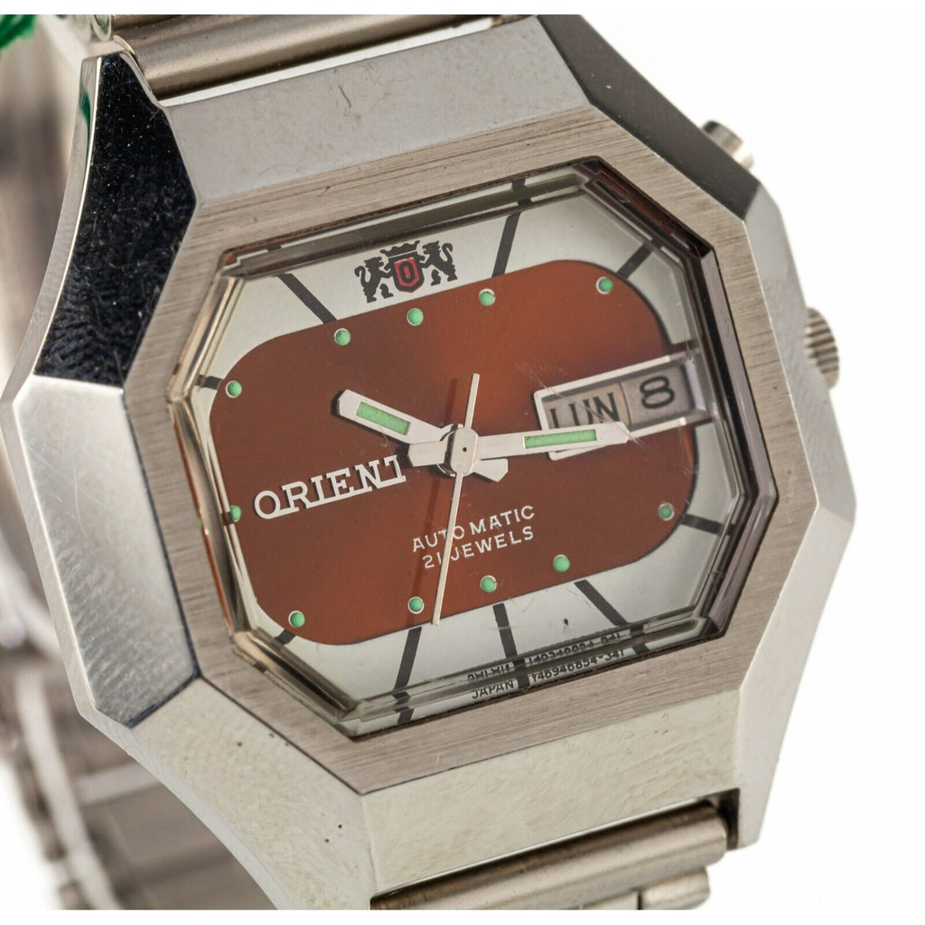 Orient Men's Automatic Stainless Steel Watch 21 Jewels Spanish Day