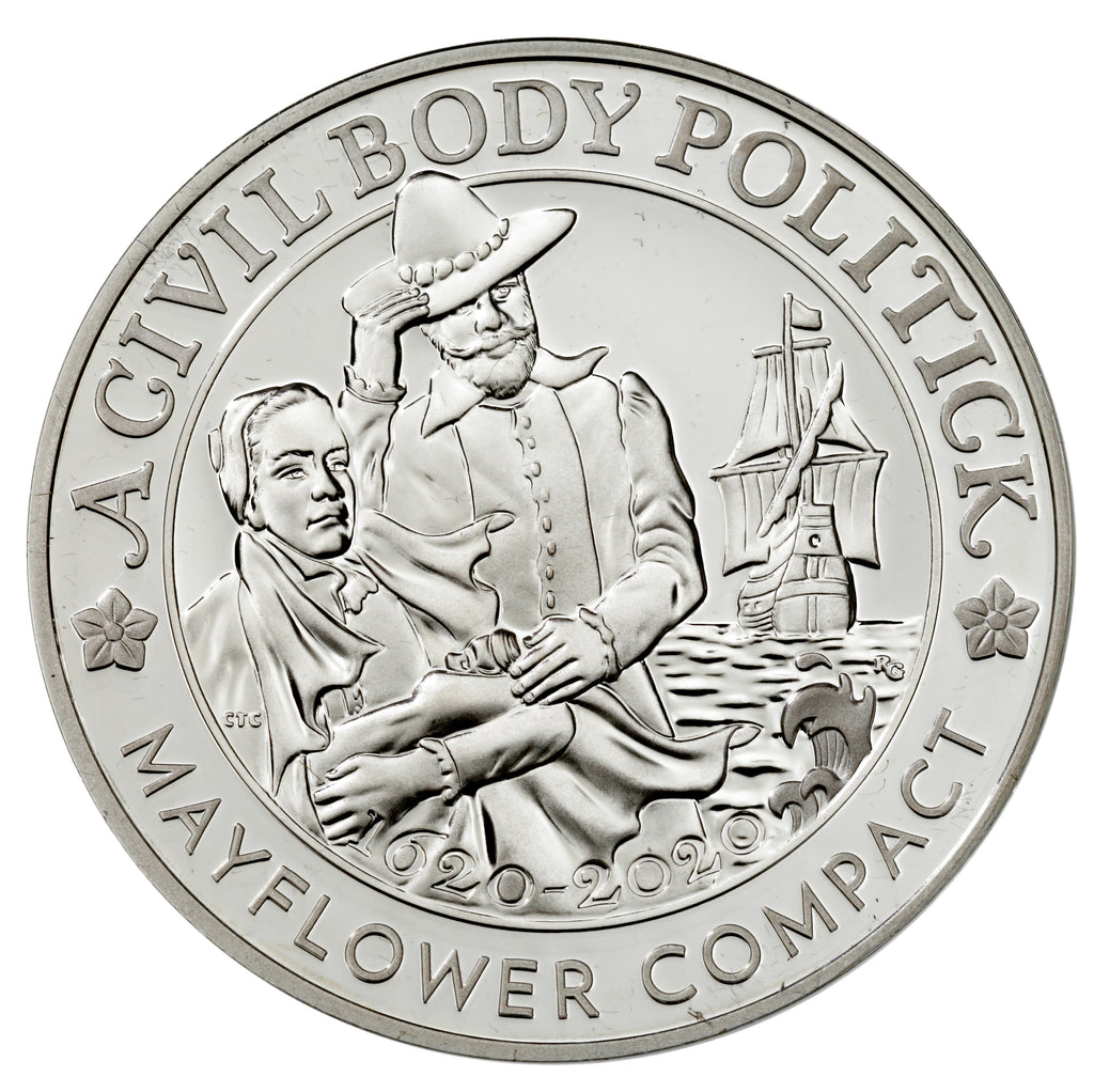 400th Anniversary of the Mayflower Voyage Silver Proof Coin + Medal Set