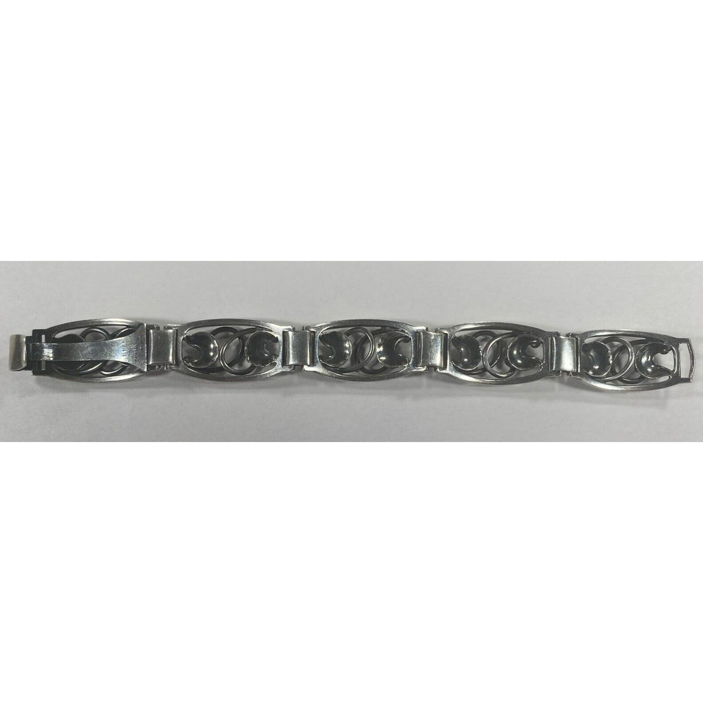 Eiler & Marloe Denmark Sterling Silver Vine Station Bracelet Unique! 7.25"