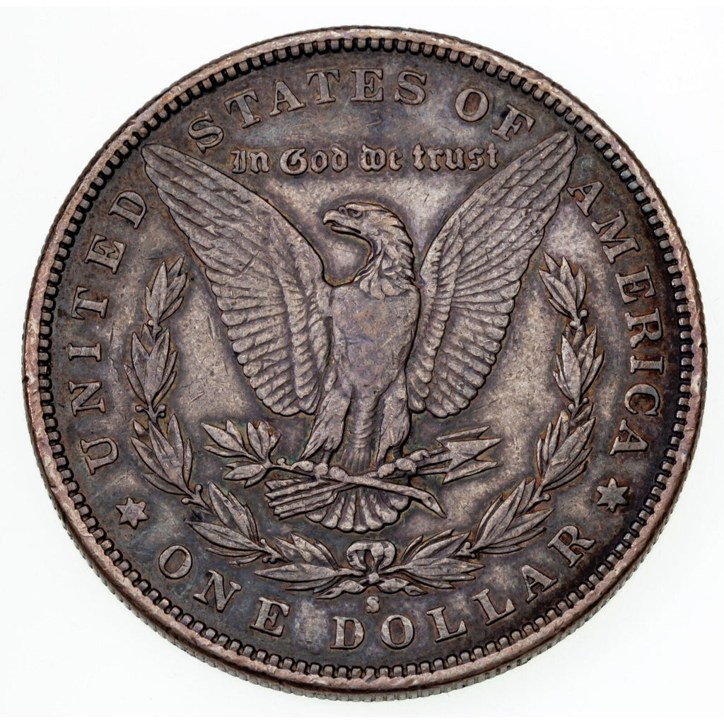 1888-S $1 Silver Morgan Dollar in Extra Fine XF Condition, Medium Gray Color