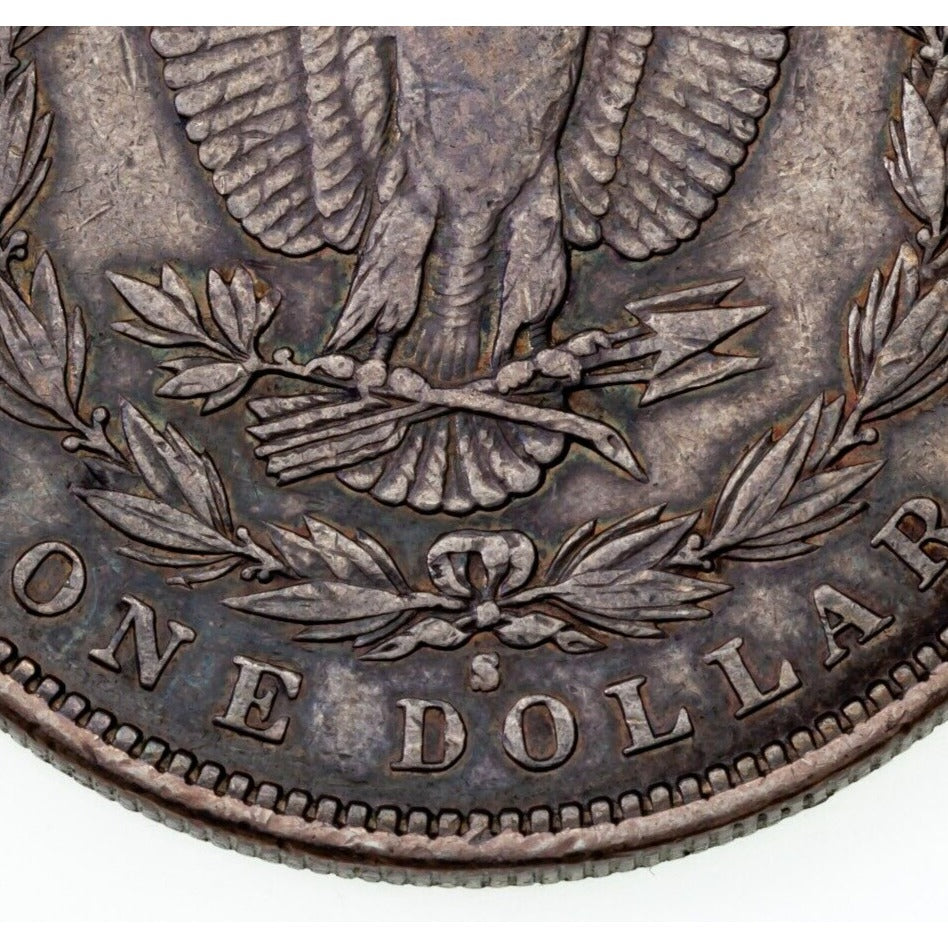 1888-S $1 Silver Morgan Dollar in Extra Fine XF Condition, Medium Gray Color