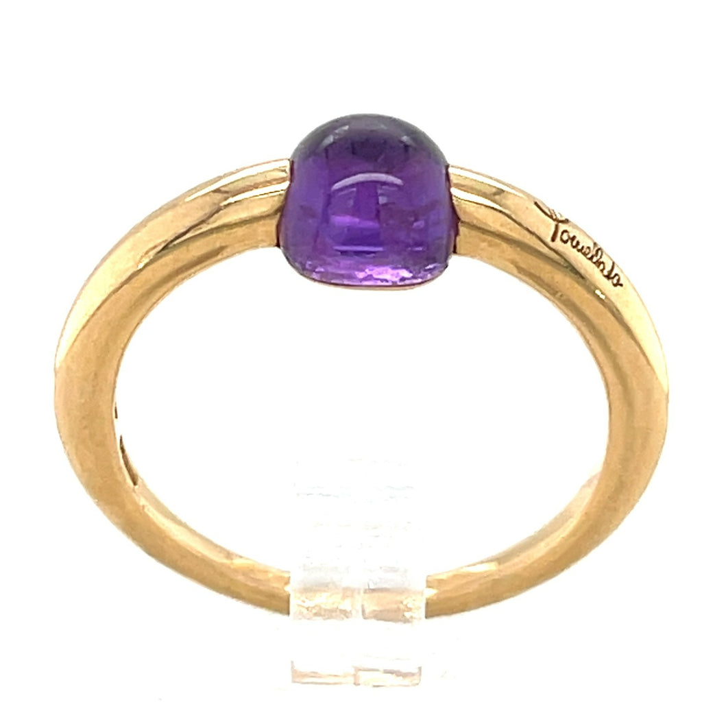 Pomellato M'ama non M'ama 18k Yellow Gold & Purple Gemstone Ring, Size 6.5