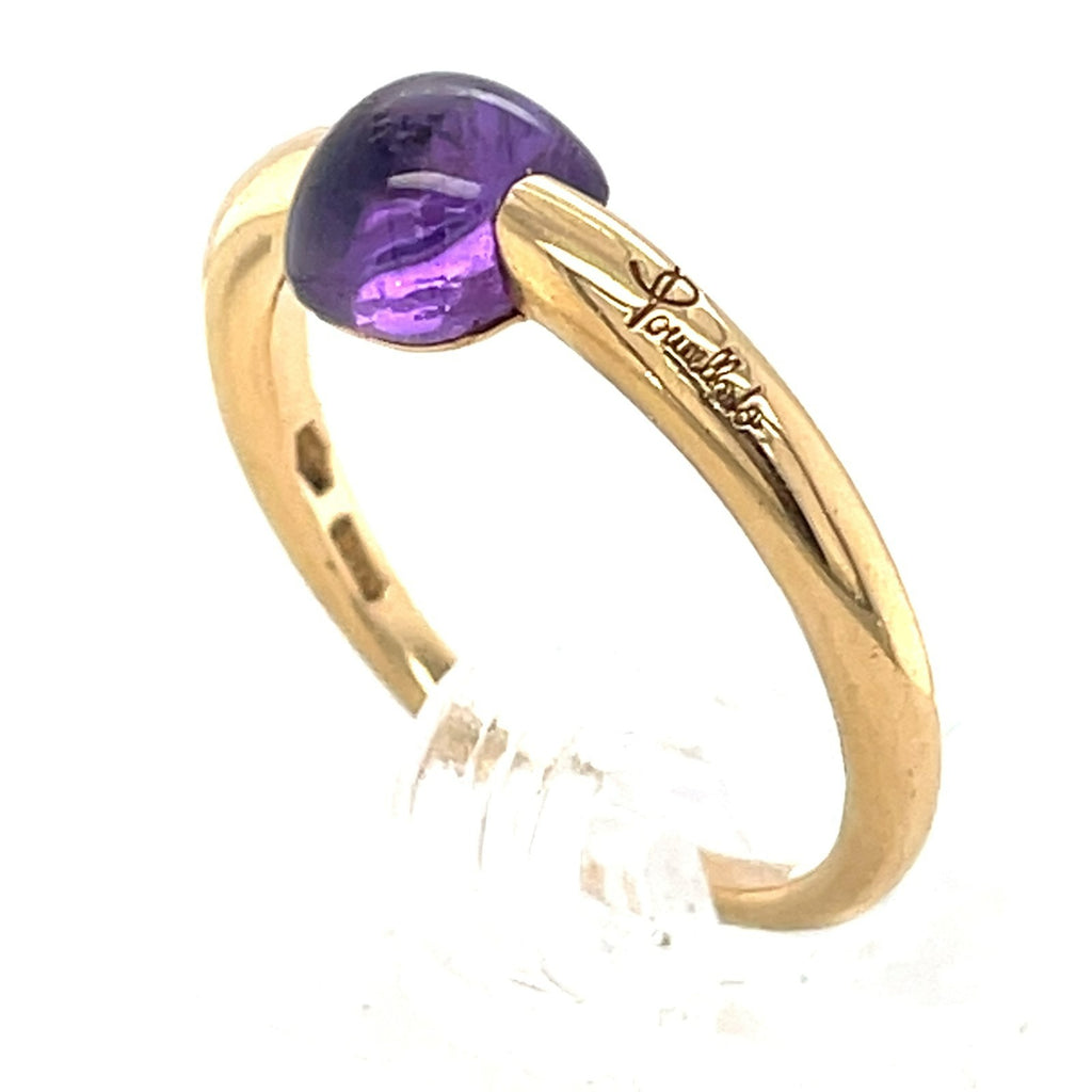 Pomellato M'ama non M'ama 18k Yellow Gold & Purple Gemstone Ring, Size 6.5