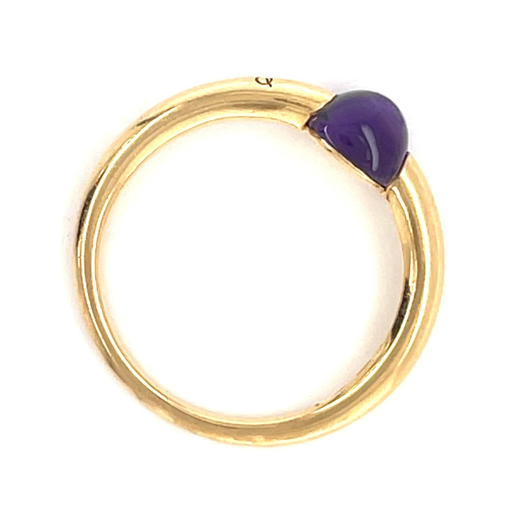 Pomellato M'ama non M'ama 18k Yellow Gold & Purple Gemstone Ring, Size 6.5
