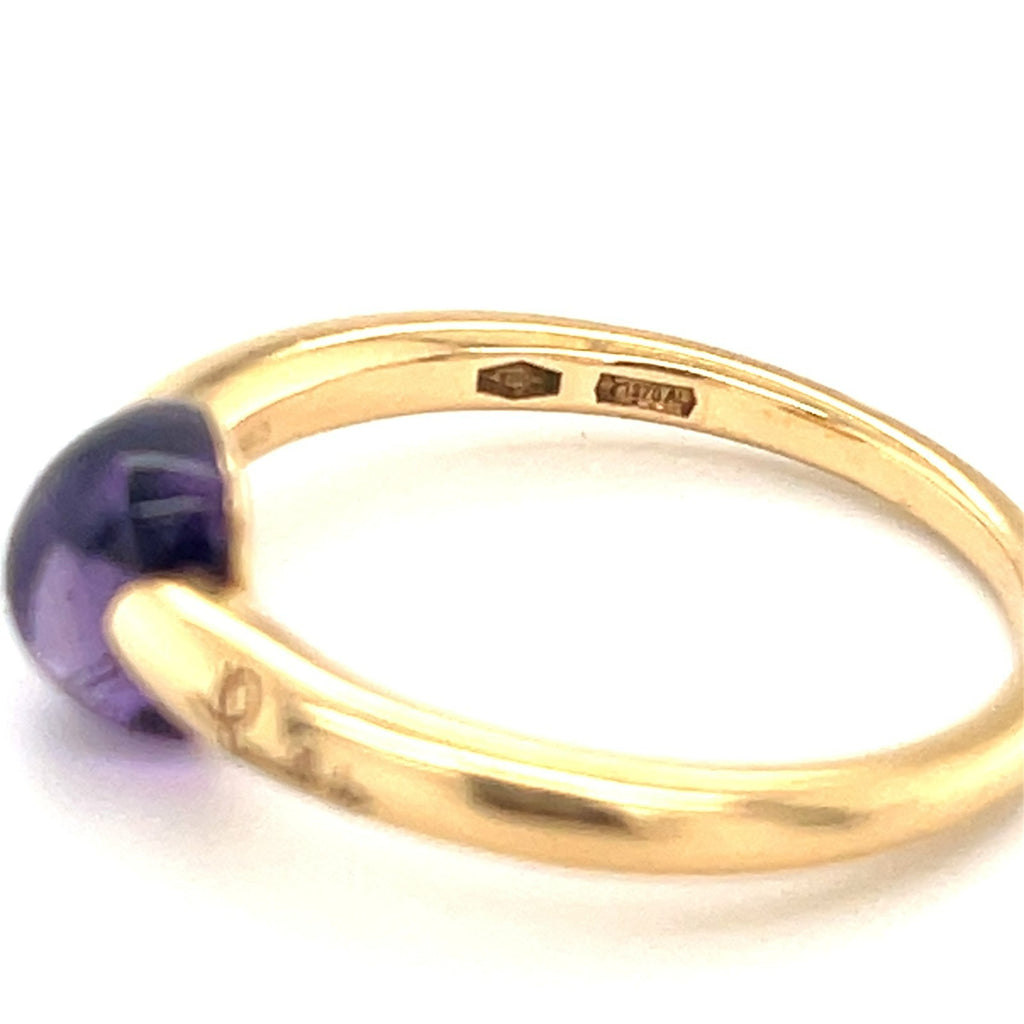Pomellato M'ama non M'ama 18k Yellow Gold & Purple Gemstone Ring, Size 6.5