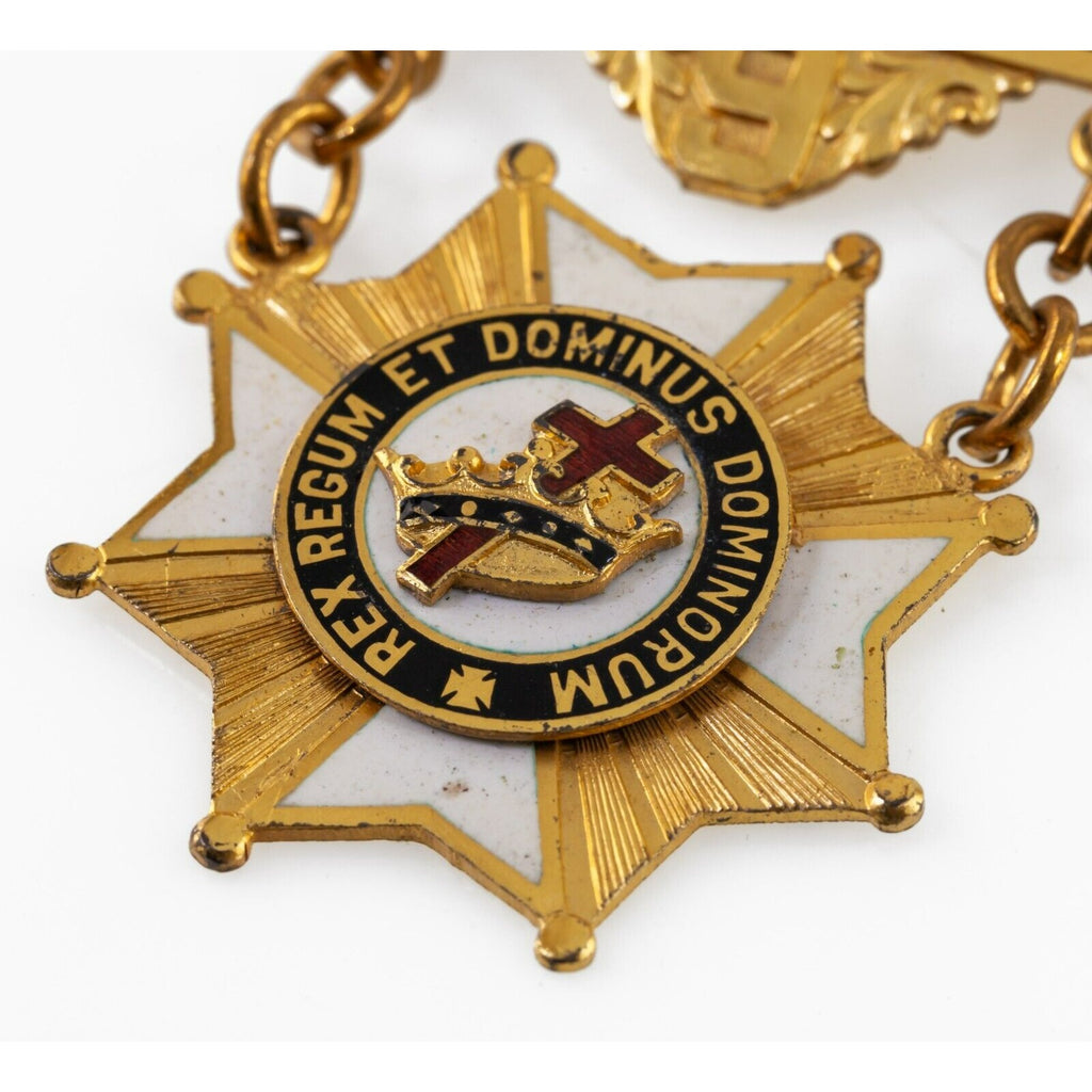 Los Angeles Masonic Knights Templar Sterling Silver Badge