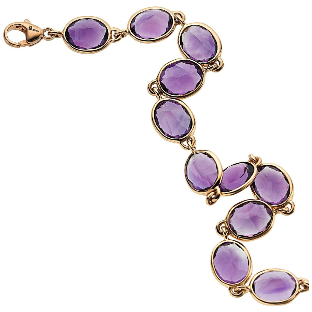Piranesi 18k Rose Gold 148.02ct Oval-Shaped Amethyst Necklace 36-1/4" 52.2g
