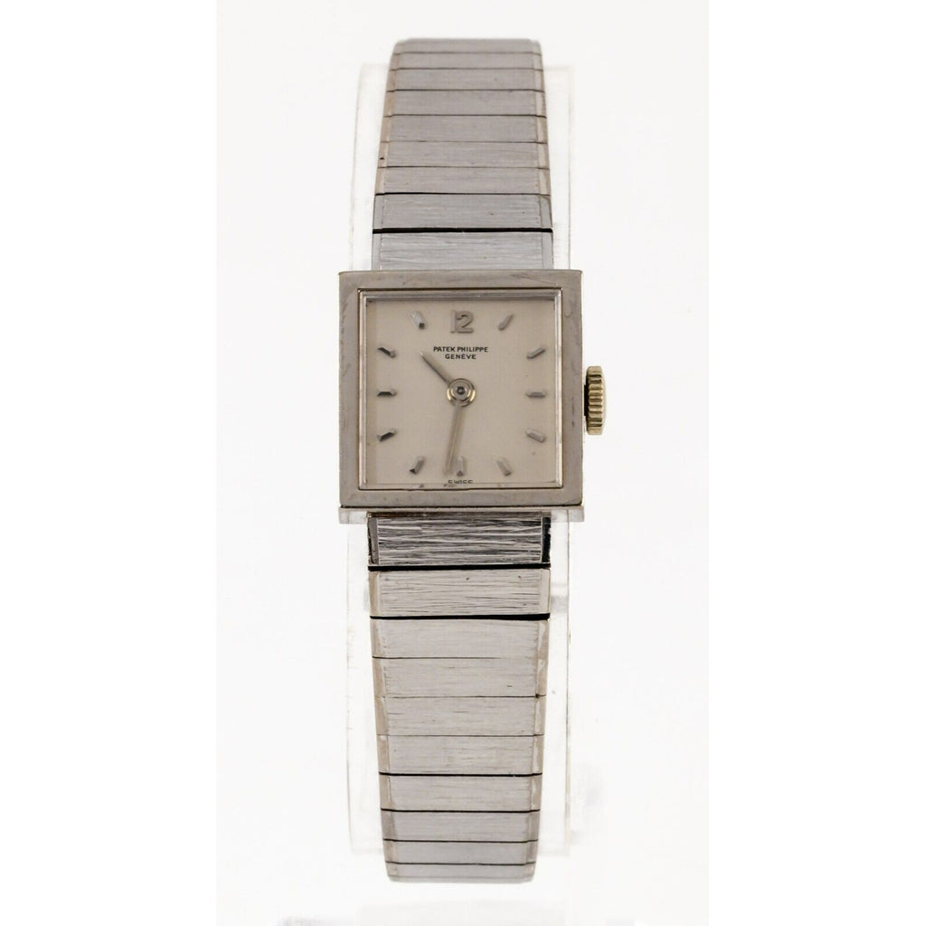 Patek Philippe 18k White Gold Ladies Dress Watch 3285
