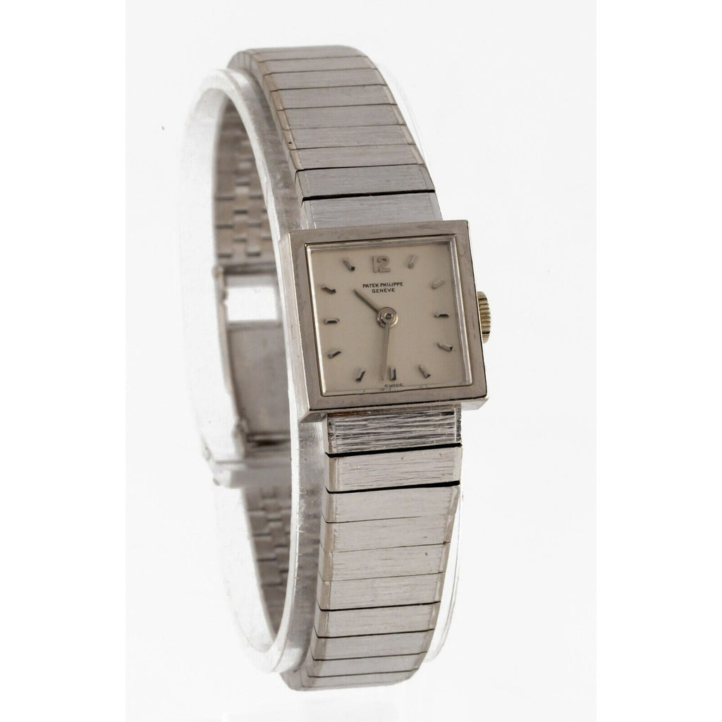 Patek Philippe 18k White Gold Ladies Dress Watch 3285