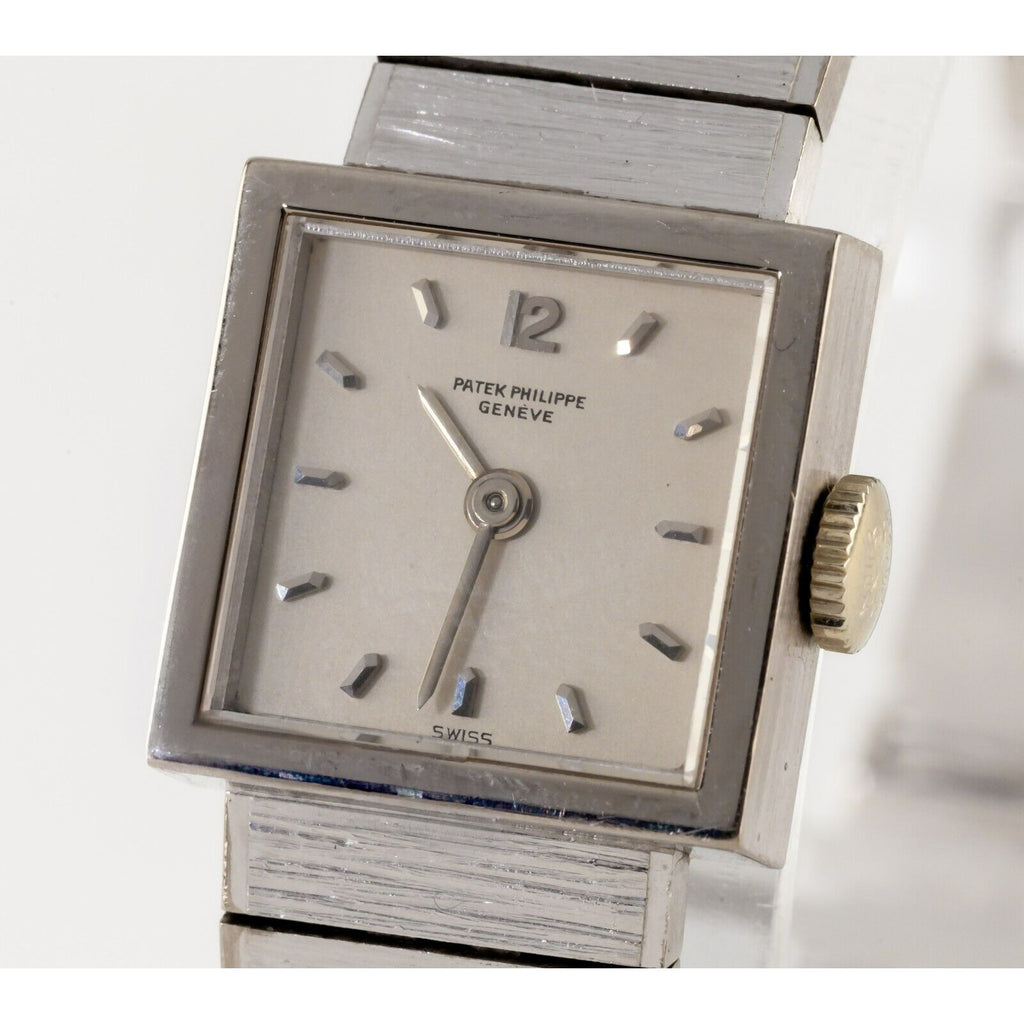 Patek Philippe 18k White Gold Ladies Dress Watch 3285