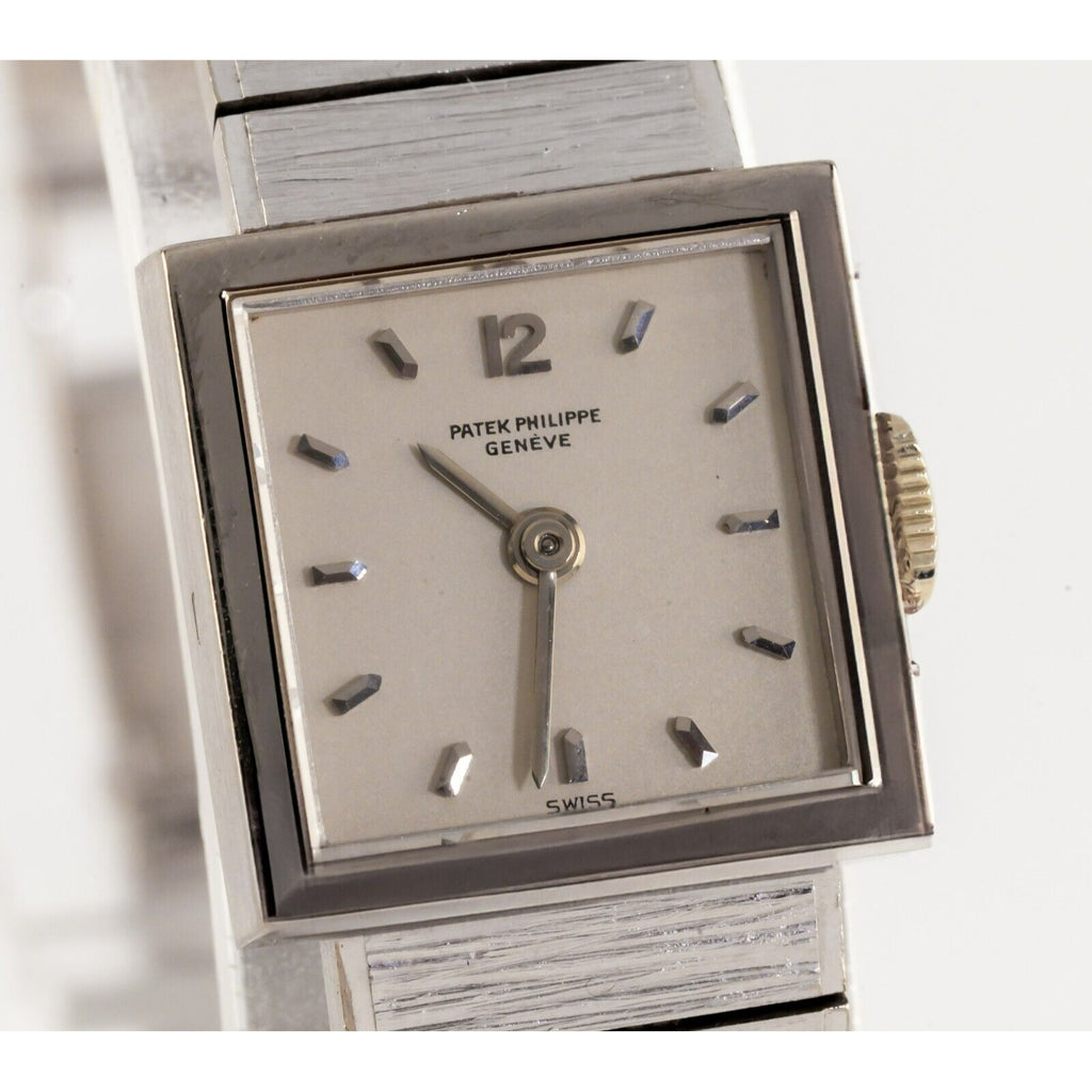 Patek Philippe 18k White Gold Ladies Dress Watch 3285