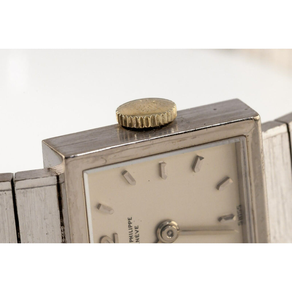 Patek Philippe 18k White Gold Ladies Dress Watch 3285