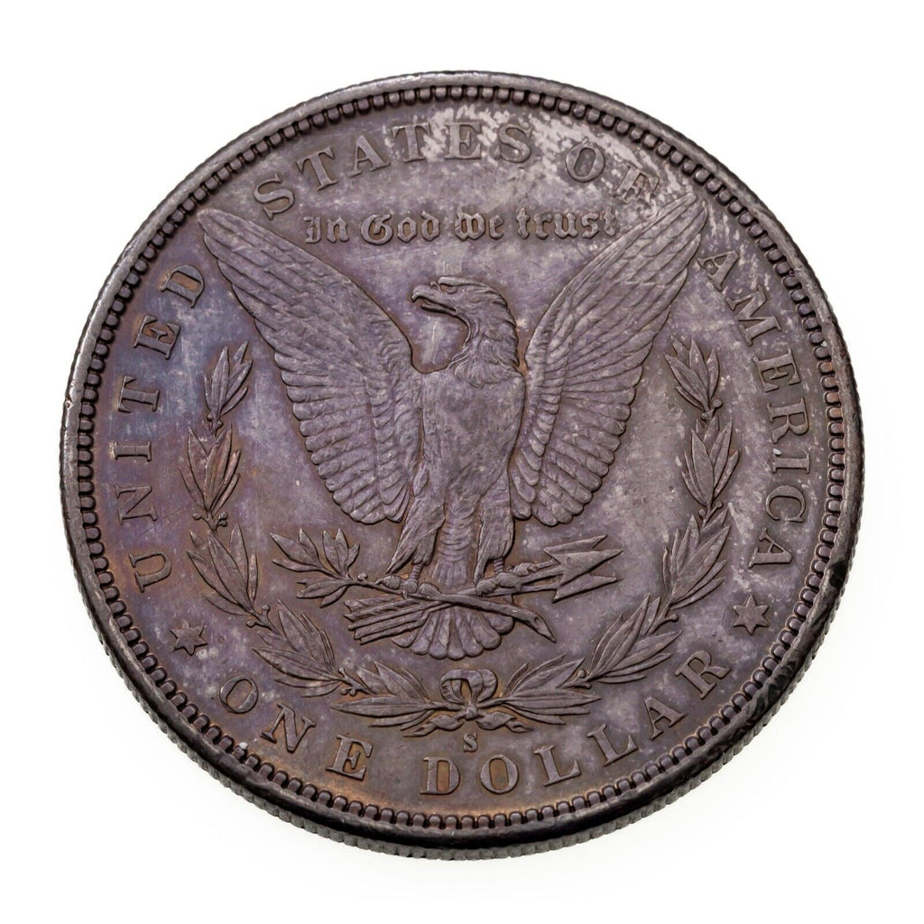 1881-S $1 Silver Morgan Dollar, BU Condition, Terrific Obverse Toning!