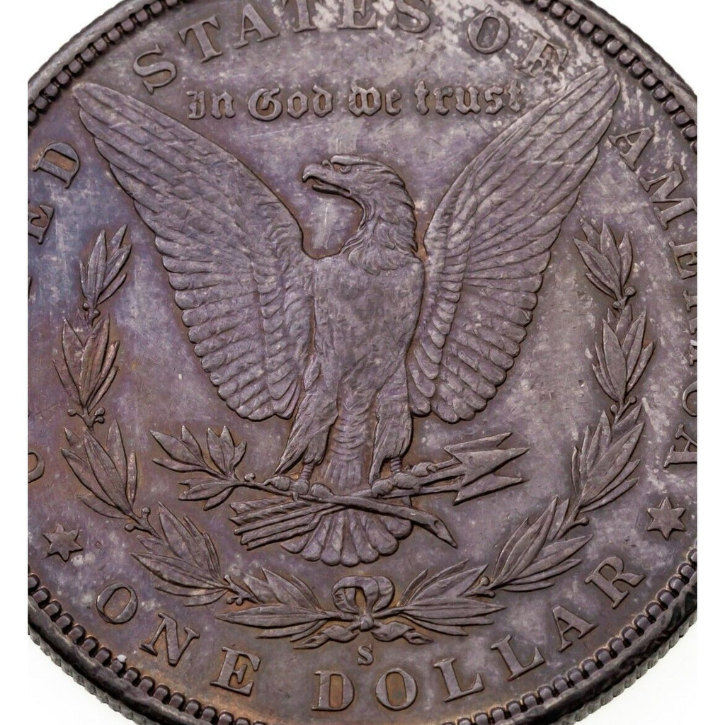 1881-S $1 Silver Morgan Dollar, BU Condition, Terrific Obverse Toning!