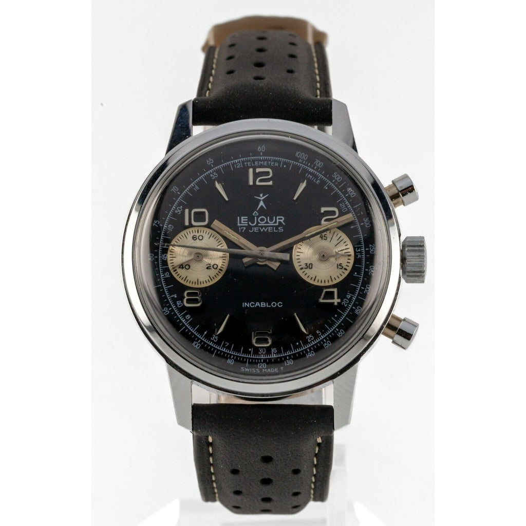 Le Jour Valjoux "Reverse Panda" Chronograph Watch, 36mm