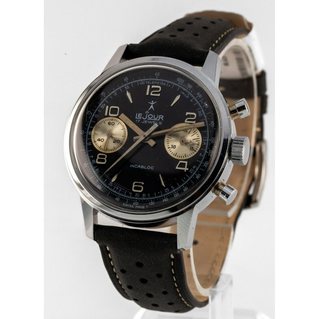 Le Jour Valjoux "Reverse Panda" Chronograph Watch, 36mm