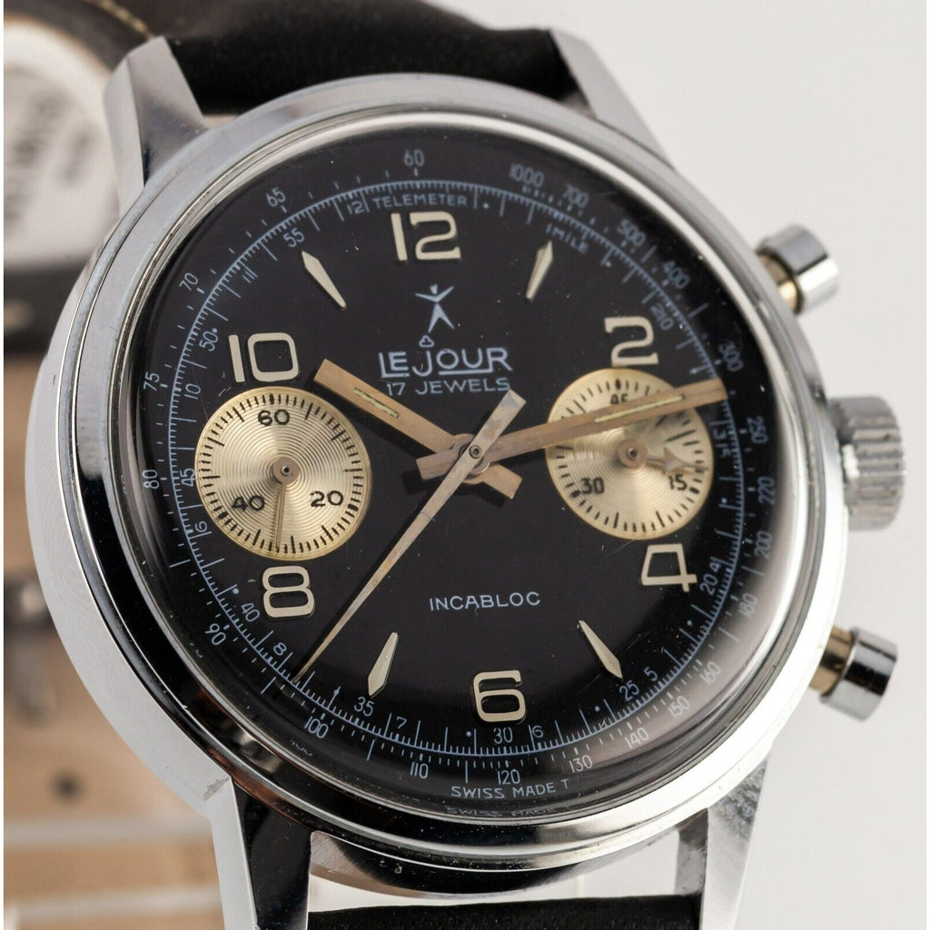 Le Jour Valjoux "Reverse Panda" Chronograph Watch, 36mm