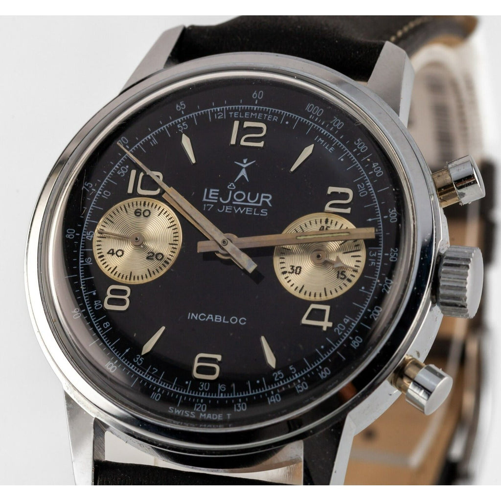 Le Jour Valjoux "Reverse Panda" Chronograph Watch, 36mm